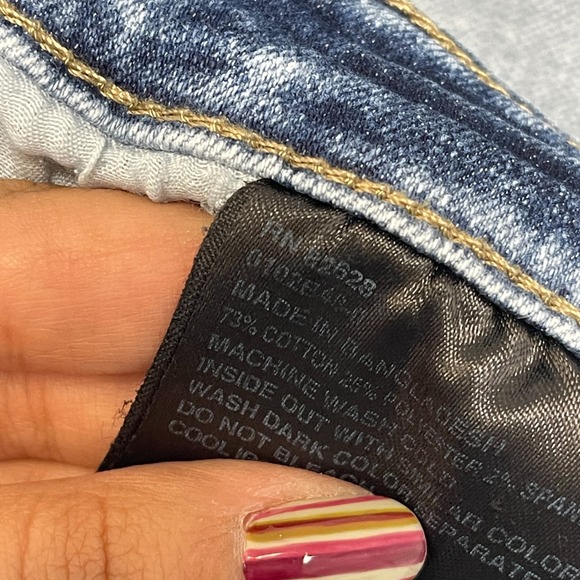 WT02 Jeans Mens 36/30 Blue Denim Cotton Stretch Mid Rise Stacked Straight Leg - Picture 9 of 15